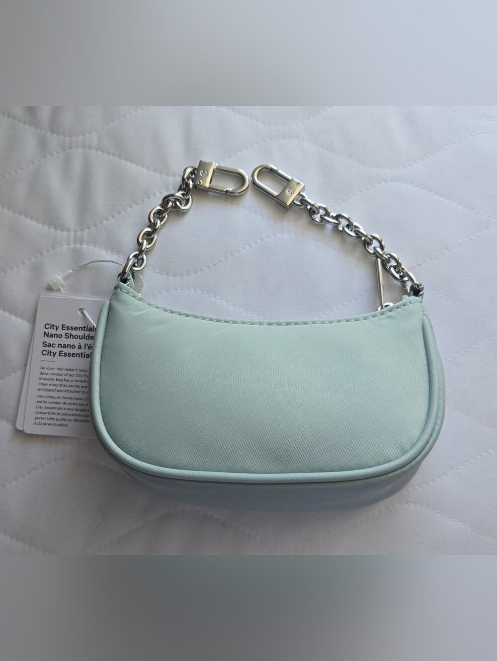 NWT!! LULULEMON CITY ESSENTIALS NANO BAG - PELICAN (MINT GREEN) - BRAND NEW - Picture 4 of 6